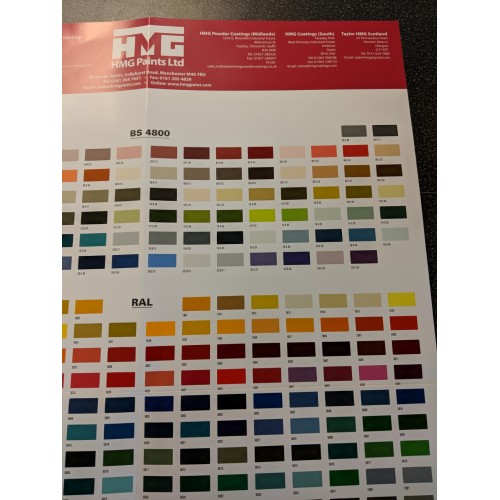Colour Charts, RAL, BS381c and 4800